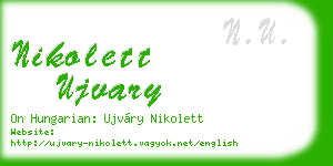 nikolett ujvary business card